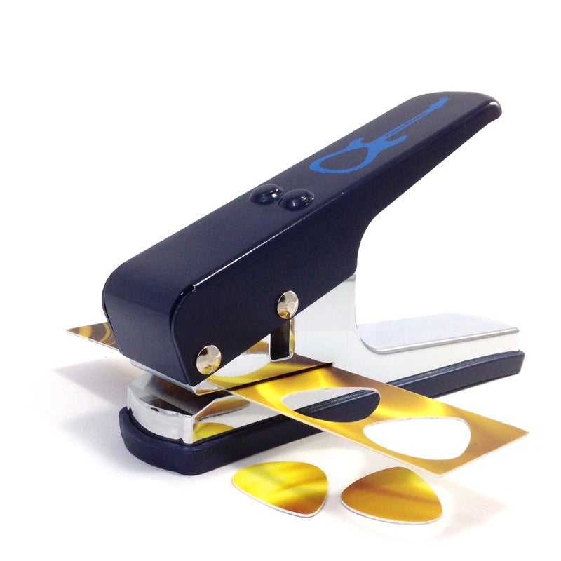Pick-a-Palooza DIY Guitar Pick Punch - The Premium Guitar Pick Maker and a Leather Key Chain Pick Holder - Gift Pack - Blue - Image 5